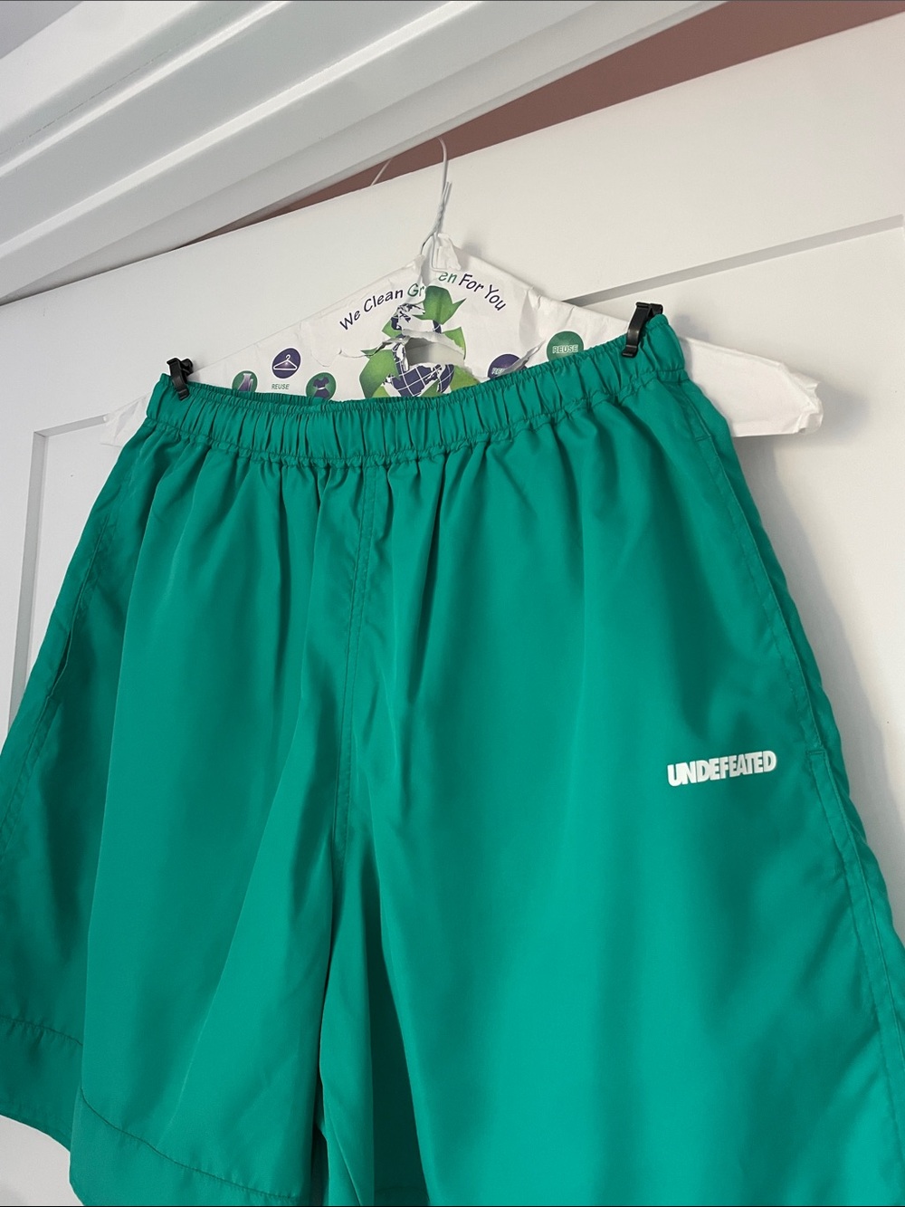 Undefeated Teal Green Mens Athletic Shorts